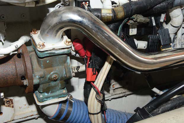Seawater pumps in engine room.